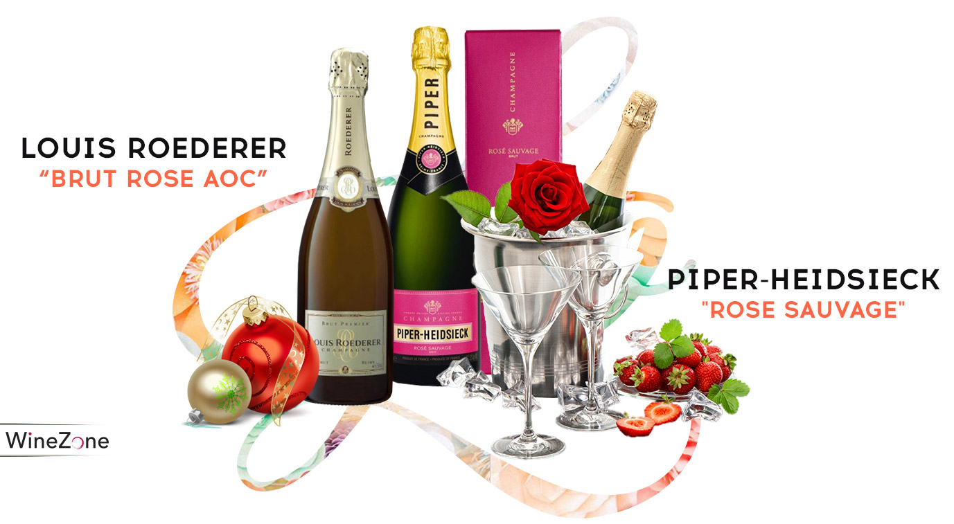 Louis Roederer Brut Rose AOC; Piper-Heidsieck, "Rose Sauvage" — лучшее шампанское к празднику!