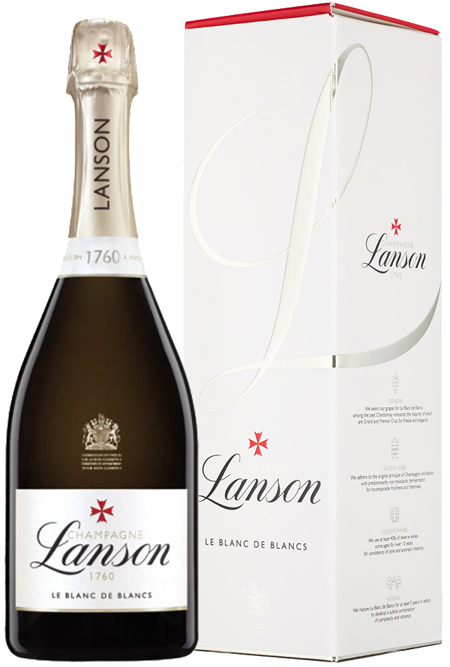 Лансон Ле Блан де Блан Шампань, 2018 в подарочной упаковке