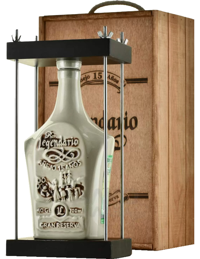 Легендарио Аньехо 15 лет Гран Резерва на подставке и в деревянной коробке