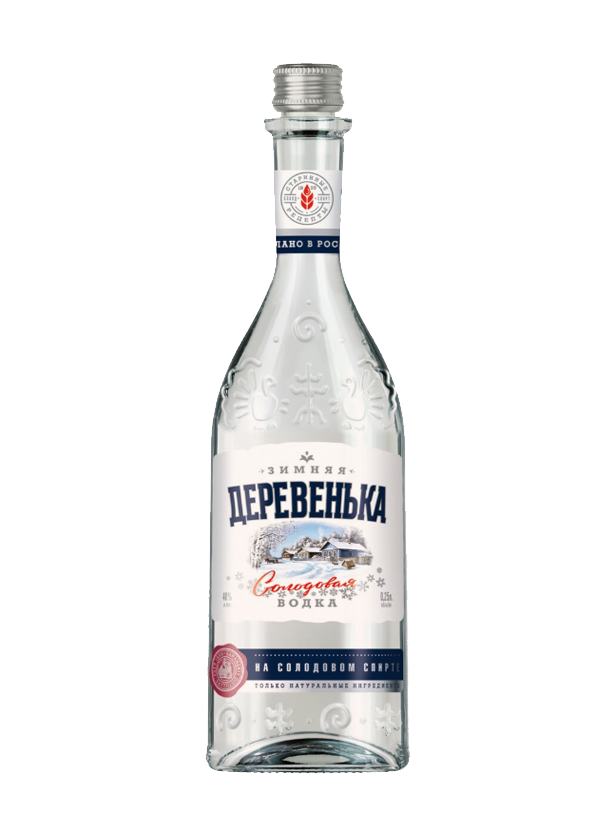 Зимняя деревенька на солодовом спирте Альфа