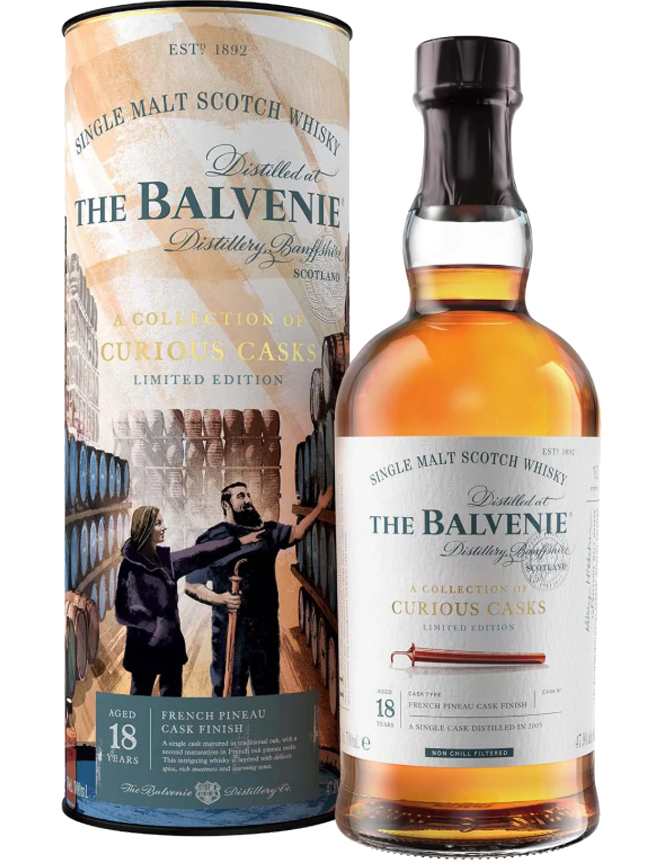 Балвени 18 лет Френч Оук Пино Каскс в подарочной упаковке (туба)