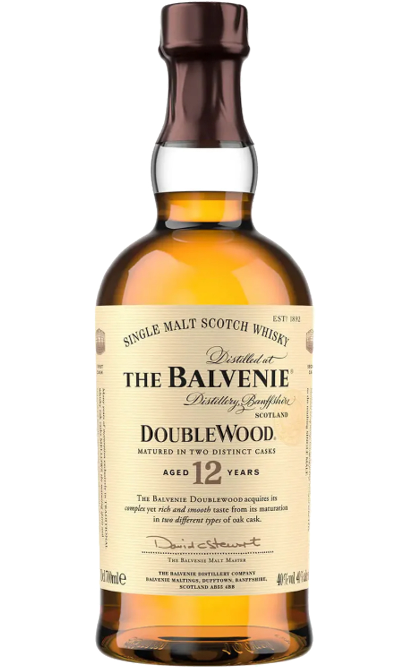 Балвени Даблвуд 12 лет в подарочной упаковке с бокалом и джиггером