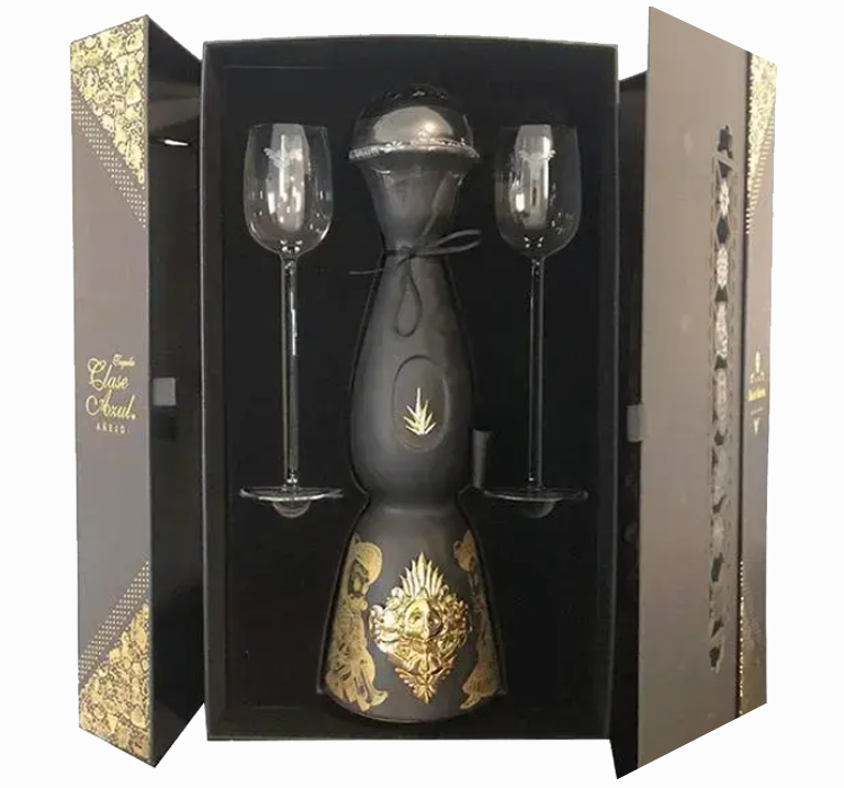 Класе Азул Диа де Лос Муэртос в подарочной упаковке с двумя бокалами