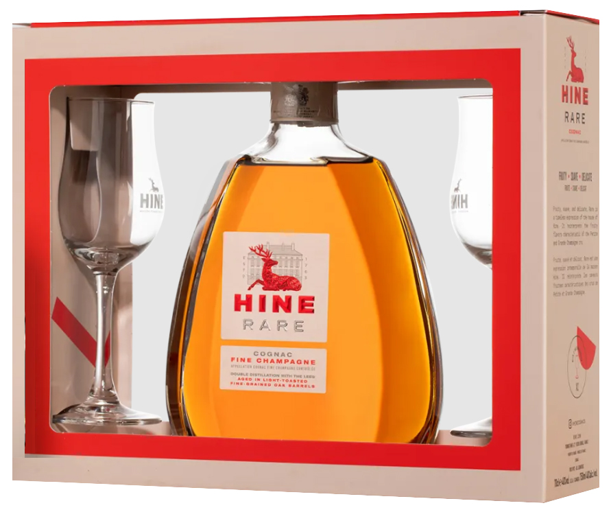 Хайн Рар В.С.О.П. Фин Шампань в подарочной упаковке с двумя бокалами