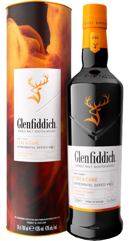 Гленфиддик Файер энд Кейн в подарочной упаковке (туба)