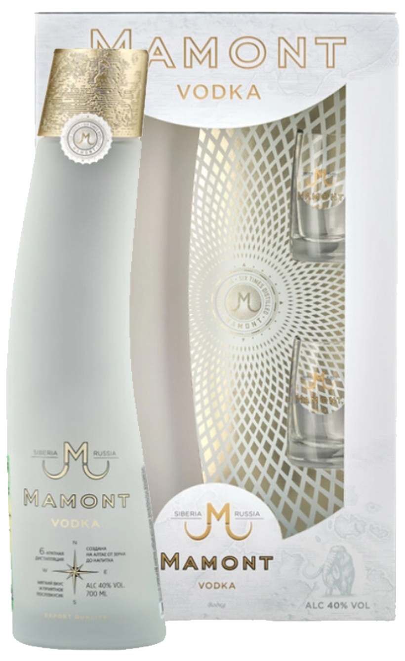 Мамонт в подарочной упаковке с двумя стопками