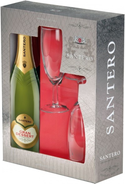 Сантеро Гран Дессерт в подарочной упаковке с 2 бокалами фото
