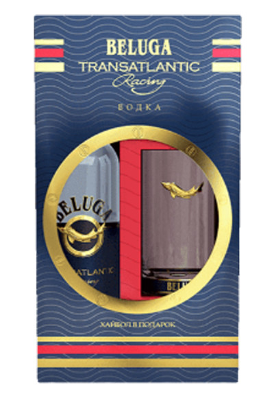 Белуга Трансатлантик Рейсинг в подарочной упаковке со стаканом (хайбол) фото