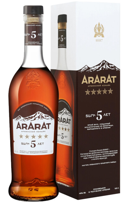 Арарат 5 звезд в подарочной упаковке фото