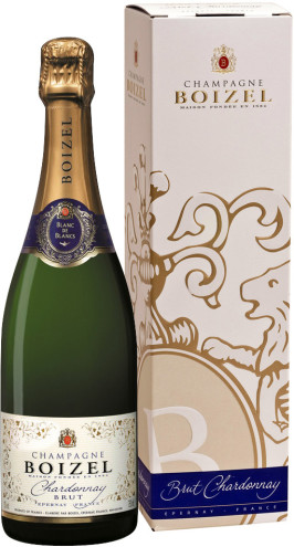 Шампань Буазель Шардонне Брют в подарочной упаковке