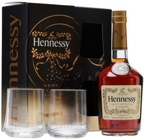Хеннесси В.С. в подарочной упаковке с 2 бокалами