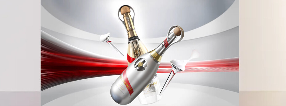 Шампанское Mumm Cordon Rouge Stellar в корпусе из авиационного алюминия. Задумано для употребления... на орбите!